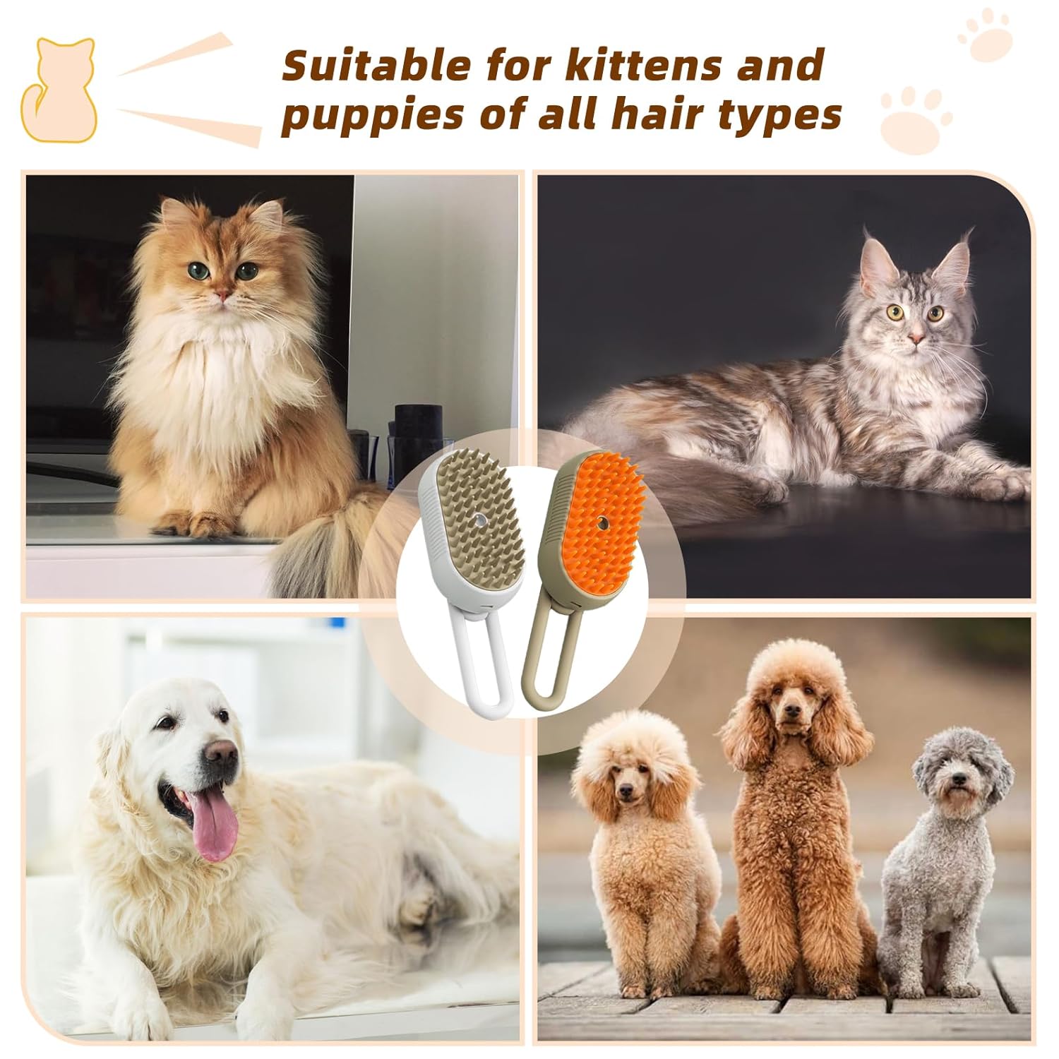 3 in 1 Pet Grooming Brush